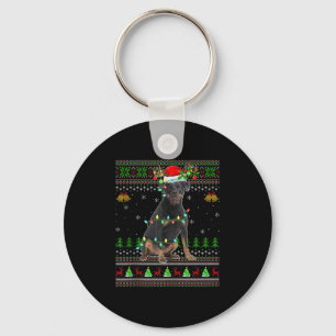 Rottweiler Dog Ugly Christmas Sweaters Holiday San Key Ring