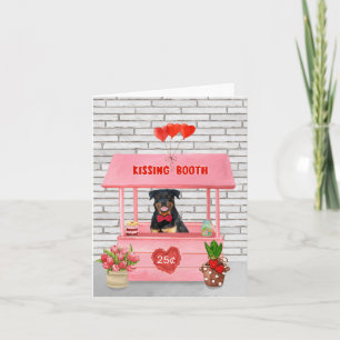 Rottweiler Dog Valentine's Day Kissing Booth Card