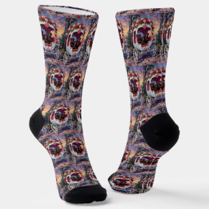 Rottweiler Dog Valentine's Day Socks