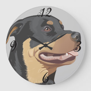 Rottweiler Dog  Wall Clock