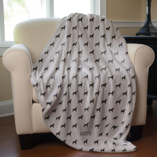 Rottweiler Dogs Pattern Personalised Fleece Blanket