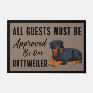 Rottweiler Doormat, All Visitors Must Be Approved Doormat