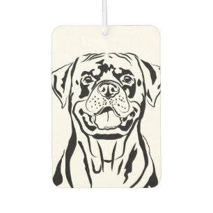 Rottweiler Drawing Car Air Freshener