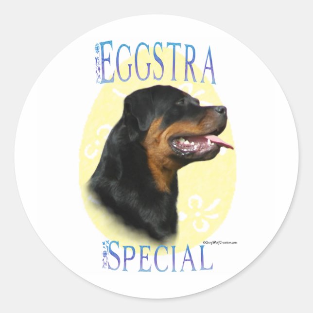Rottweiler Eggstra Special - Sticker (Front)