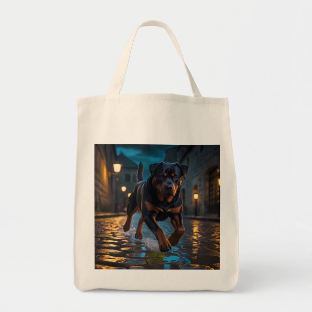 Rottweiler Elegant Grocery Tote Bag (Front)