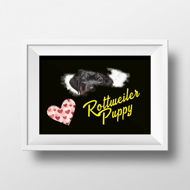 Rottweiler Eyes Solid Colour  Poster (Creator Uploaded)