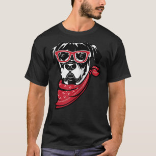 Rottweiler Face With Glasses Cute 42 T-Shirt