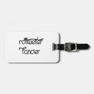 rottweiler fancier luggage tag