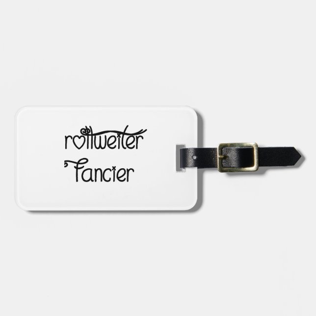 rottweiler fancier luggage tag (Front Horizontal)