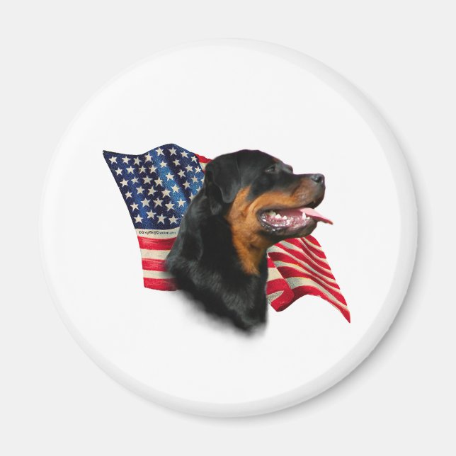 Rottweiler Flag Magnet (Front)