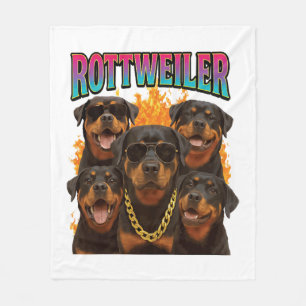 Rottweiler fleece blanket