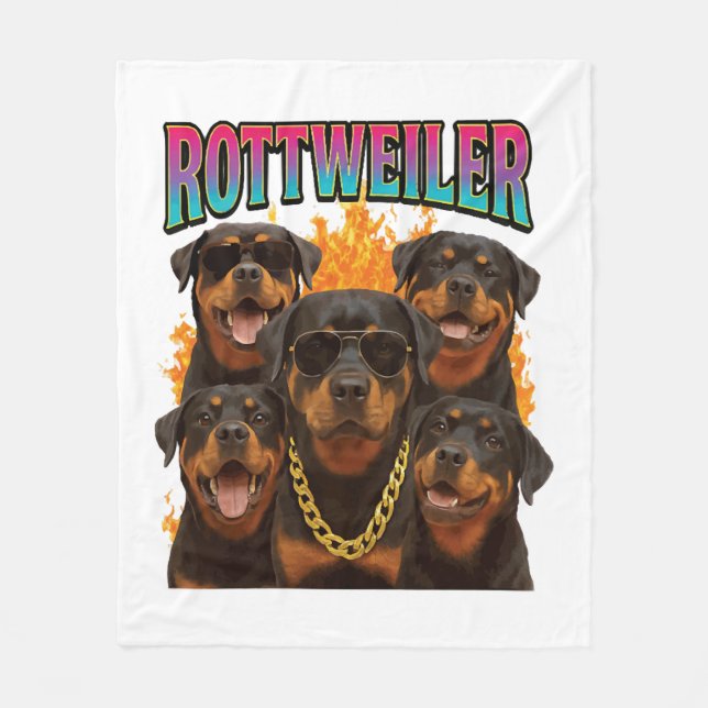 Rottweiler  fleece blanket (Front)