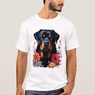 Rottweiler Flowers T-Shirt