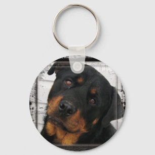 rottweiler-framed key ring