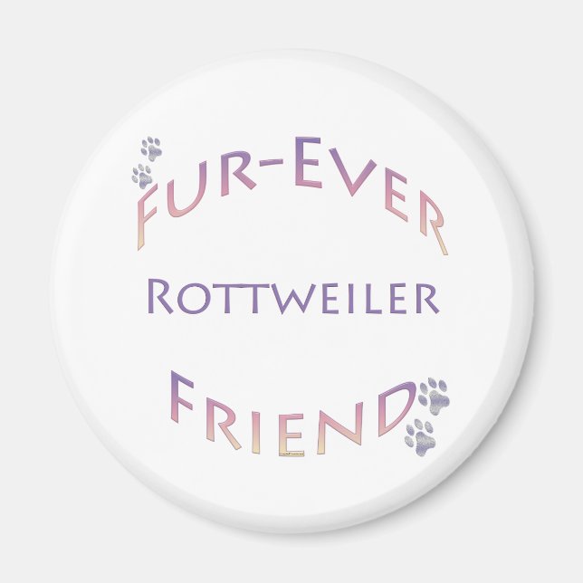 Rottweiler Furever Friend Magnet (Front)