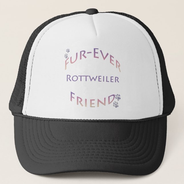 Rottweiler Furever Friend Trucker Hat (Front)