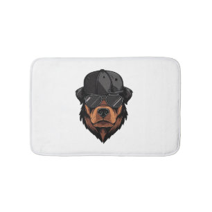 Rottweiler Gangster  Bath Mat