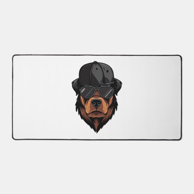 Rottweiler Gangster  Desk Mat (Front)
