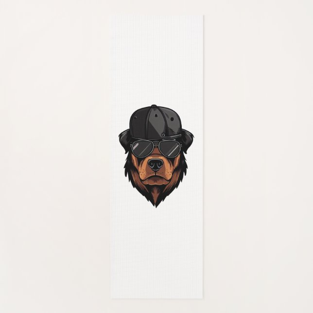 Rottweiler Gangster  Yoga Mat (Front)