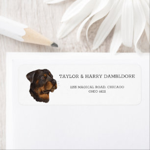 Rottweiler German Return Address Label