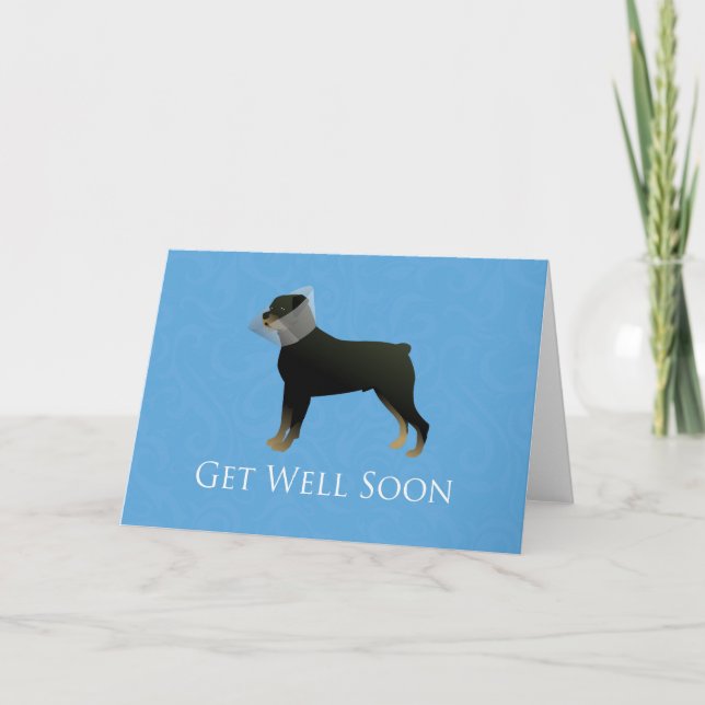 Rottweiler Get Well Soon Design Card (Front)