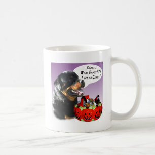 Rottweiler Halloween Candy Coffee Mug