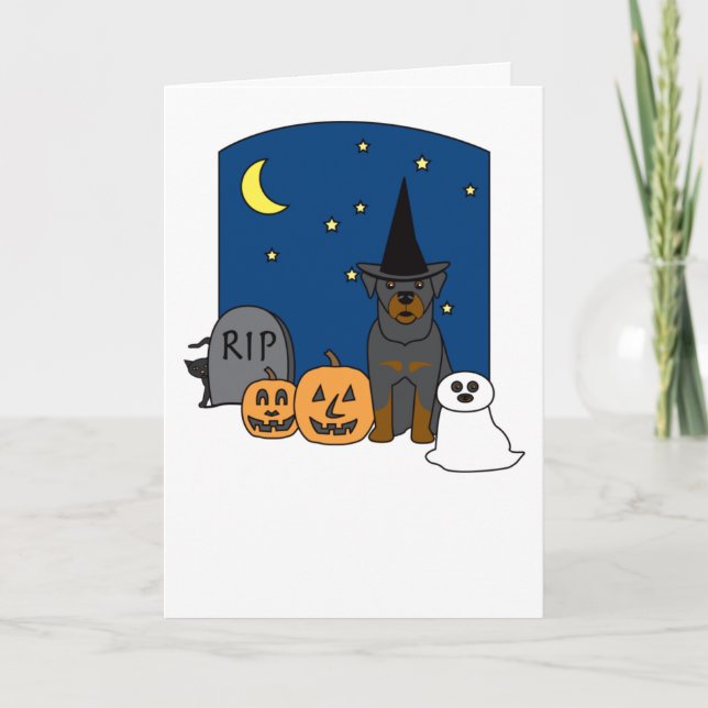 Rottweiler Halloween Card (Front)
