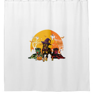 rottweiler halloween costume dog lover shower curtain