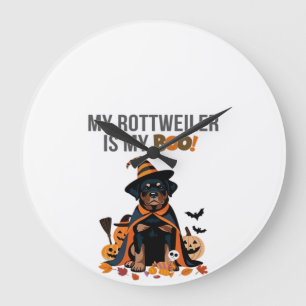 Rottweiler Halloween Costume My Rottweiler is My Large Clock