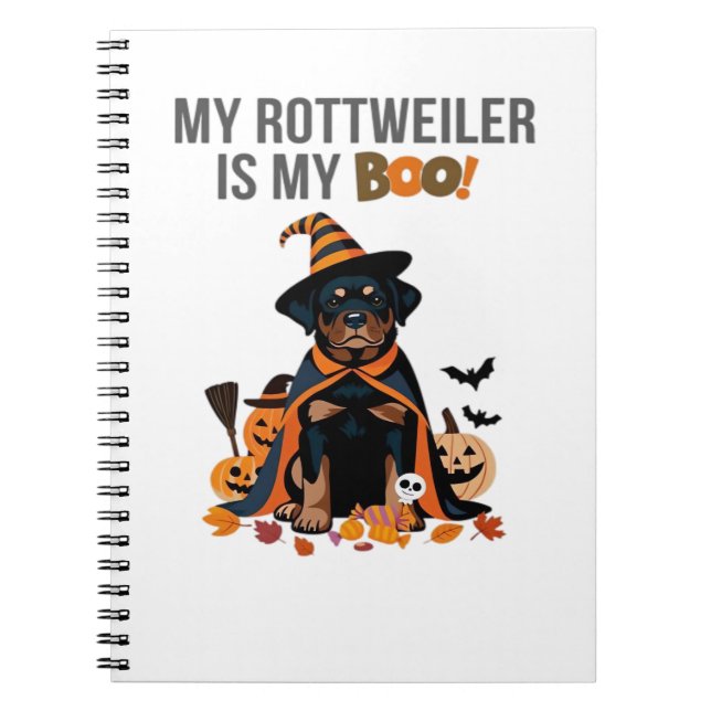 Rottweiler Halloween Costume  My Rottweiler is My  Notebook (Front)