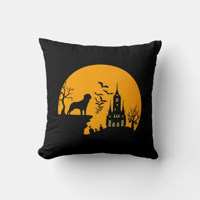 Rottweiler Halloween      Cushion (Front)