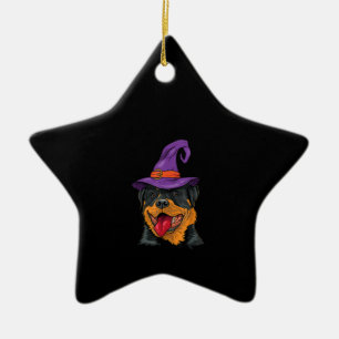 rottweiler halloween dog rottie funny gift ceramic ornament