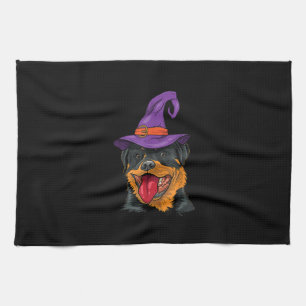 rottweiler halloween dog rottie funny gift tea towel