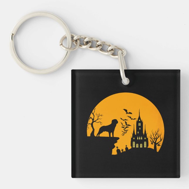 Rottweiler Halloween     Key Ring (Front)