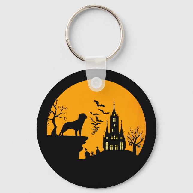 Rottweiler Halloween     Key Ring (Front)