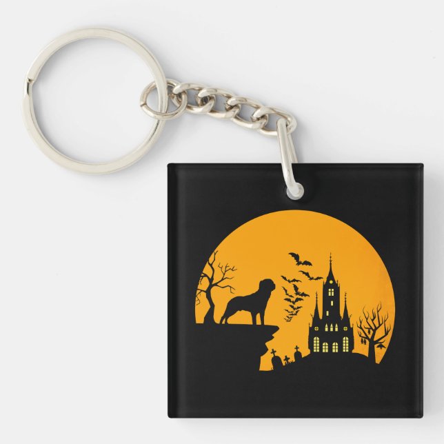 Rottweiler Halloween      Key Ring (Front)