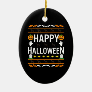 Rottweiler Halloween Lazy Ugly Costume Dog T-Shirt Ceramic Ornament