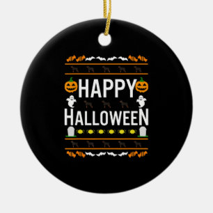 Rottweiler Halloween Lazy Ugly Costume Dog T-Shirt Ceramic Ornament
