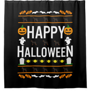 Rottweiler Halloween Lazy Ugly Costume Dog T-Shirt Shower Curtain