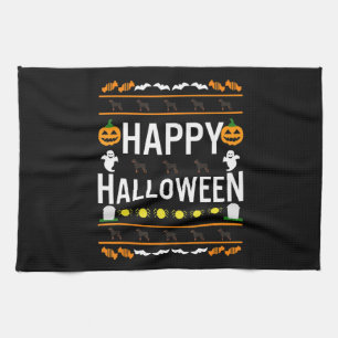 Rottweiler Halloween Lazy Ugly Costume Dog T-Shirt Tea Towel