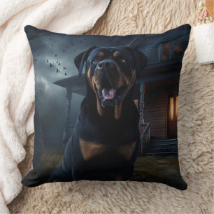 Rottweiler Halloween Scary  Cushion