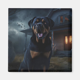 Rottweiler Halloween Scary  Magnet
