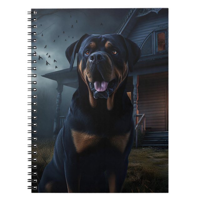 Rottweiler Halloween Scary  Notebook (Front)