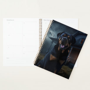 Rottweiler Halloween Scary  Planner