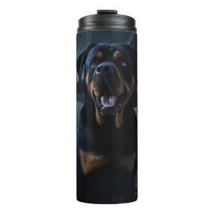 Rottweiler Halloween Scary  Thermal Tumbler