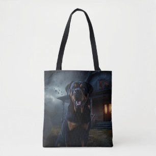 Rottweiler Halloween Scary Tote Bag