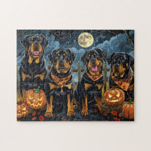 Rottweiler Halloween Spooky Jigsaw Puzzle