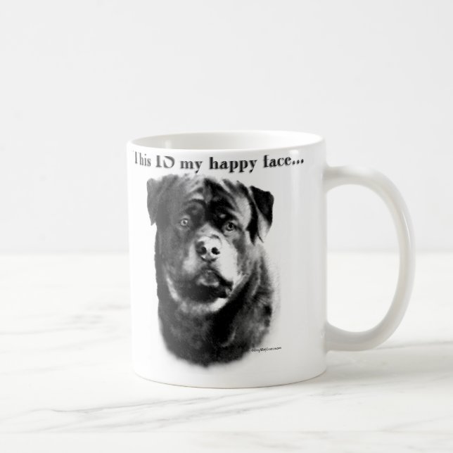 Rottweiler Happy Face Coffee Mug (Right)