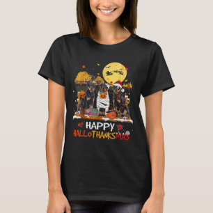Rottweiler Happy Hallothanksmas Halloween Thanksgi T-Shirt