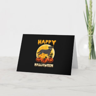 rottweiler happy halloween dog scary moon costumes holiday card